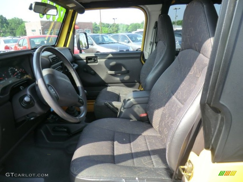 2002 Wrangler Sport 4x4 - Solar Yellow / Agate Black photo #14