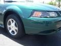 2000 Amazon Green Metallic Ford Mustang V6 Coupe  photo #2