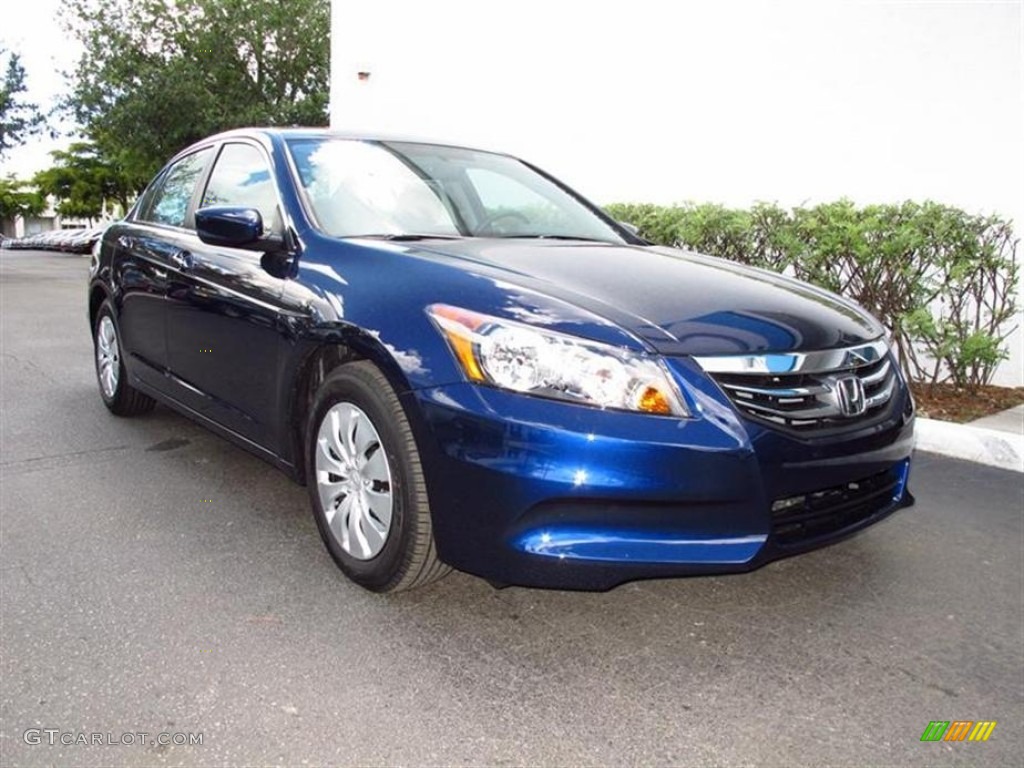 2012 Accord LX Sedan - Royal Blue Pearl / Gray photo #1