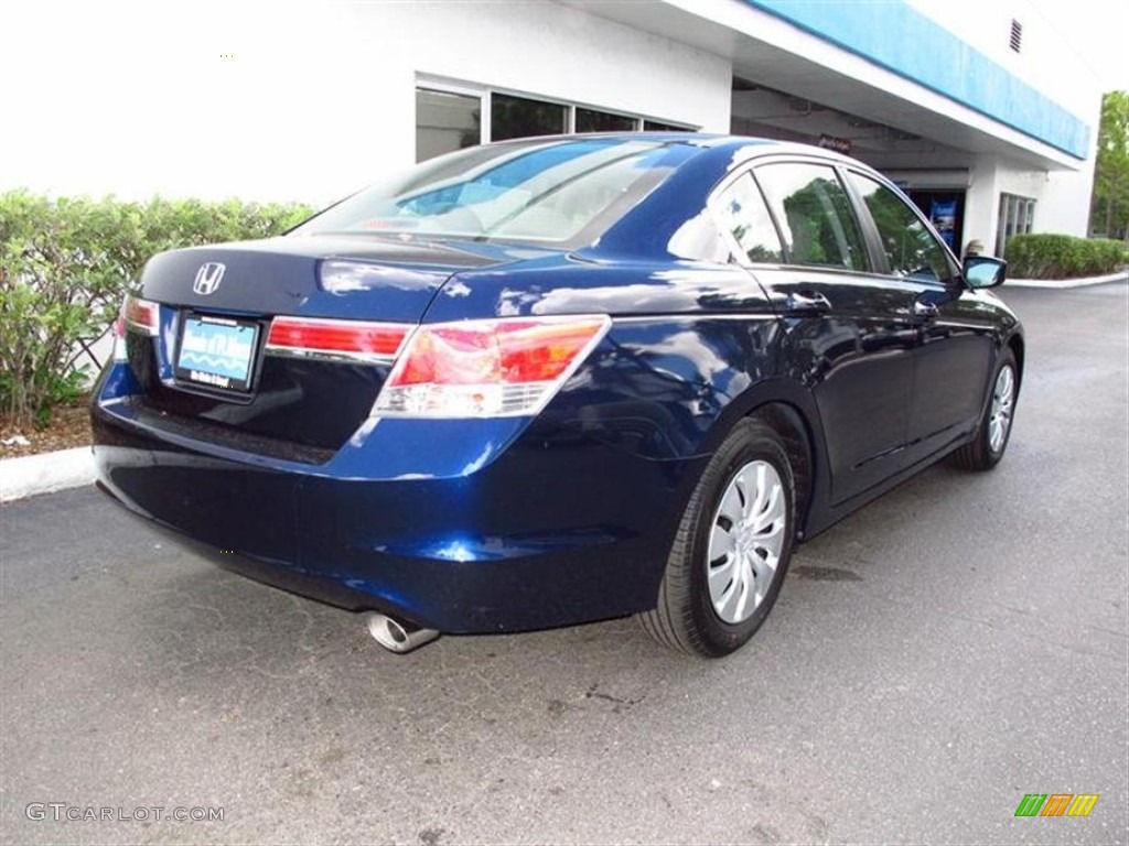 2012 Accord LX Sedan - Royal Blue Pearl / Gray photo #3