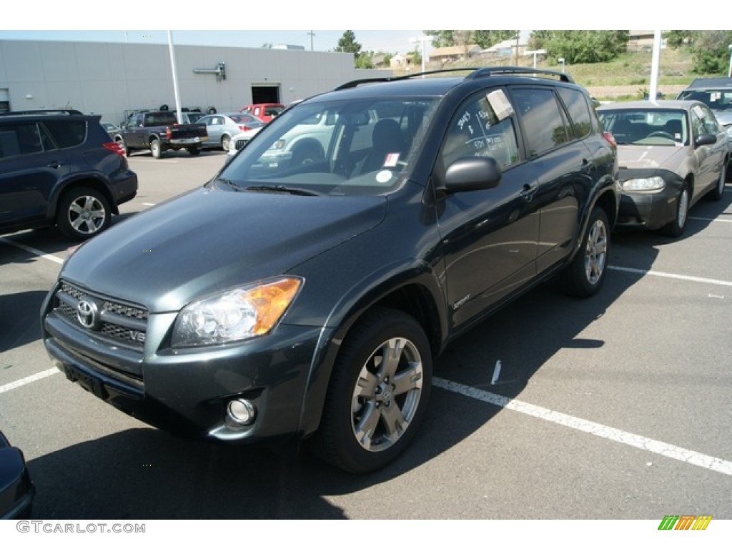 2011 RAV4 V6 Sport 4WD - Black Forest Metallic / Ash photo #4