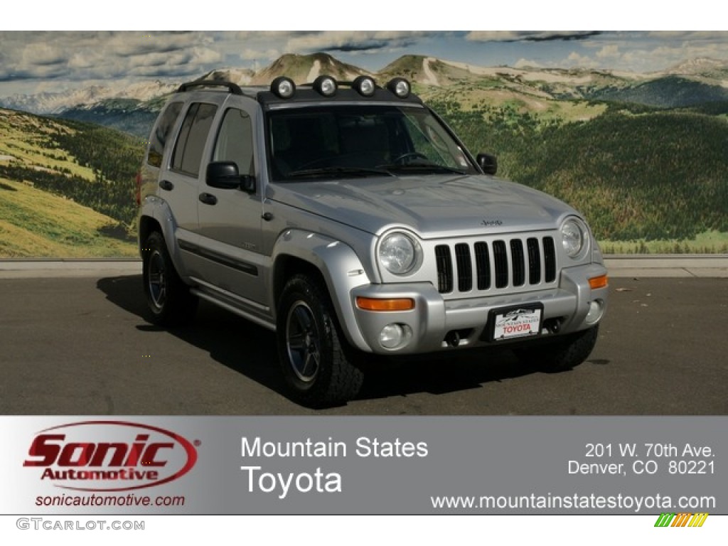 2004 Liberty Renegade 4x4 - Bright Silver Metallic / Light Taupe/Dark Slate Gray photo #1