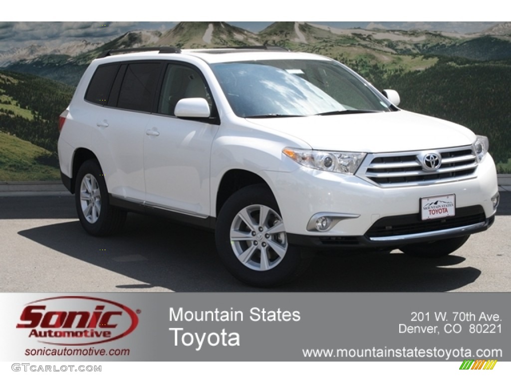 2012 Highlander SE 4WD - Blizzard White Pearl / Ash photo #1