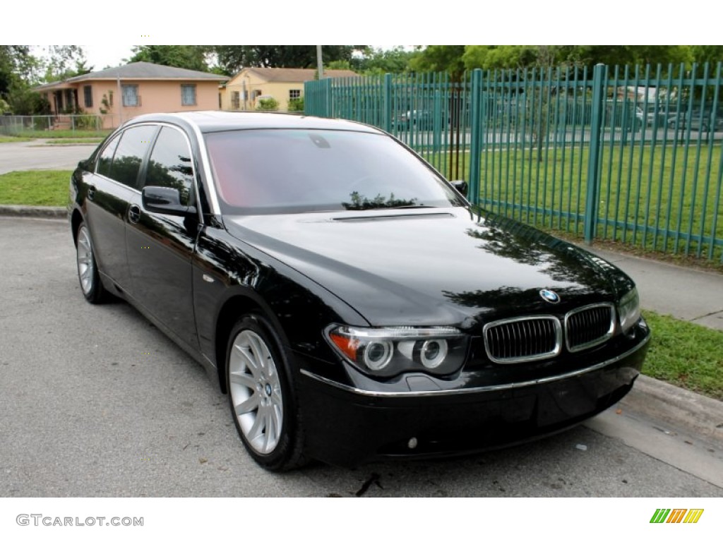 2005 7 Series 745Li Sedan - Jet Black / Black/Black photo #2