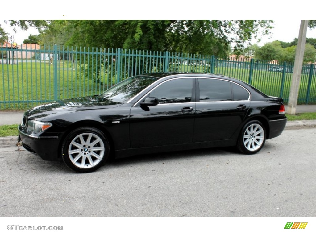 2005 7 Series 745Li Sedan - Jet Black / Black/Black photo #3