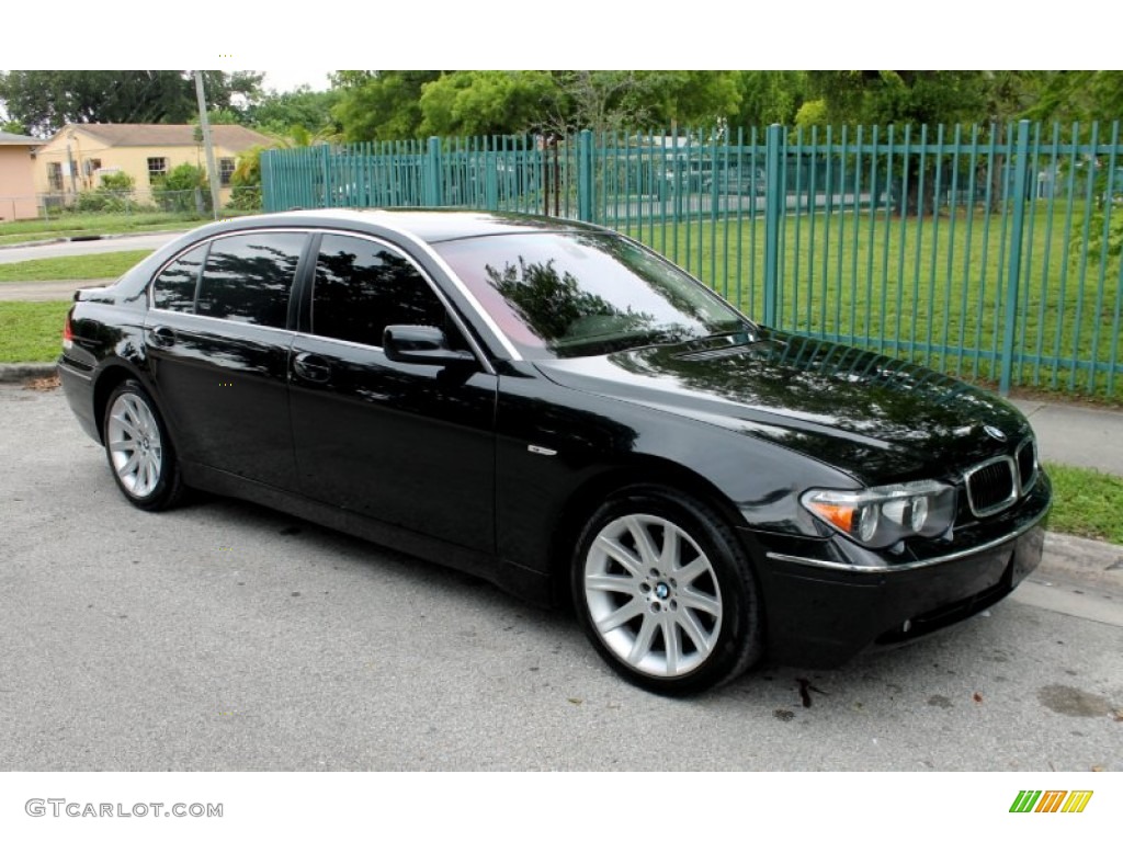 2005 7 Series 745Li Sedan - Jet Black / Black/Black photo #4