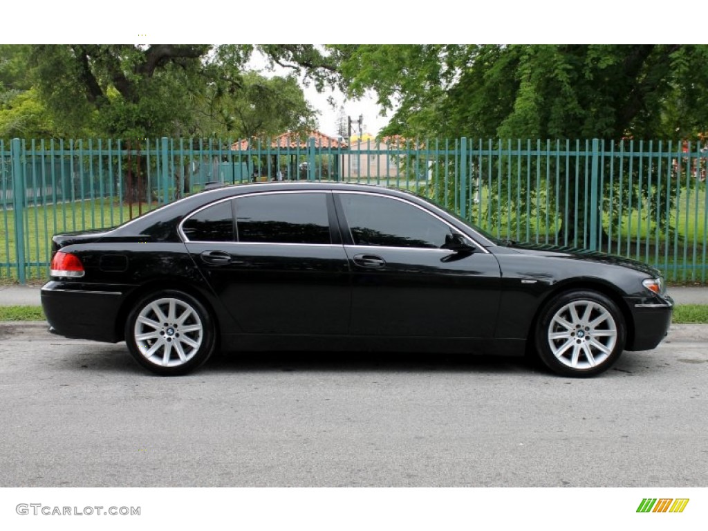 2005 7 Series 745Li Sedan - Jet Black / Black/Black photo #6