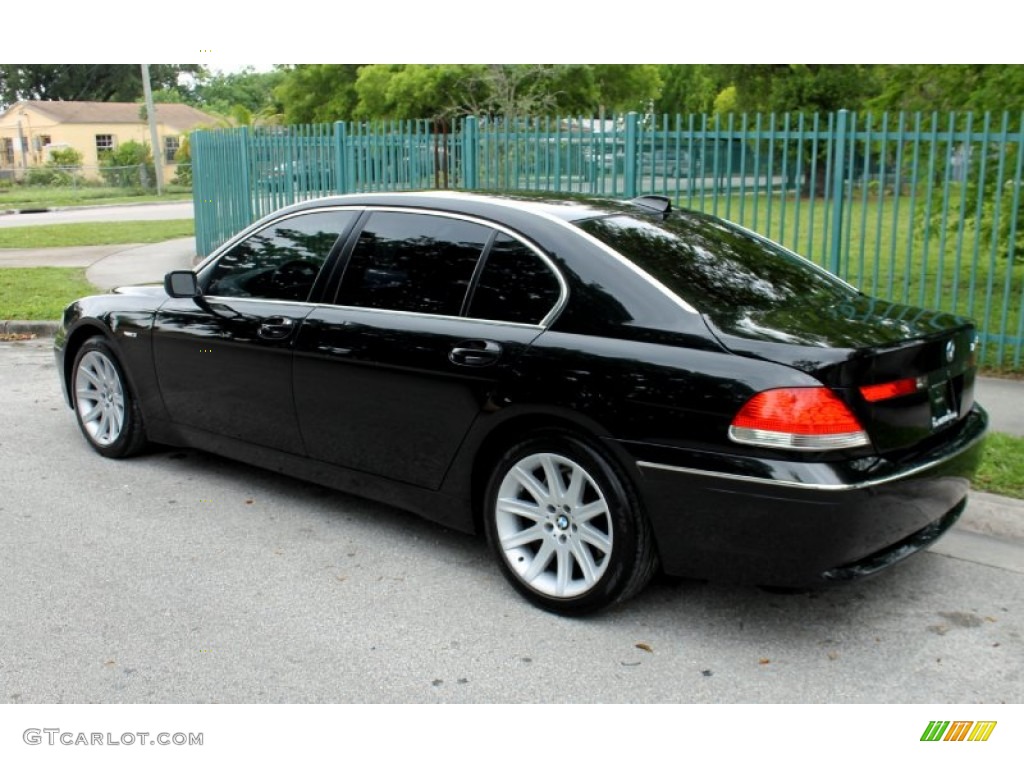 2005 7 Series 745Li Sedan - Jet Black / Black/Black photo #7