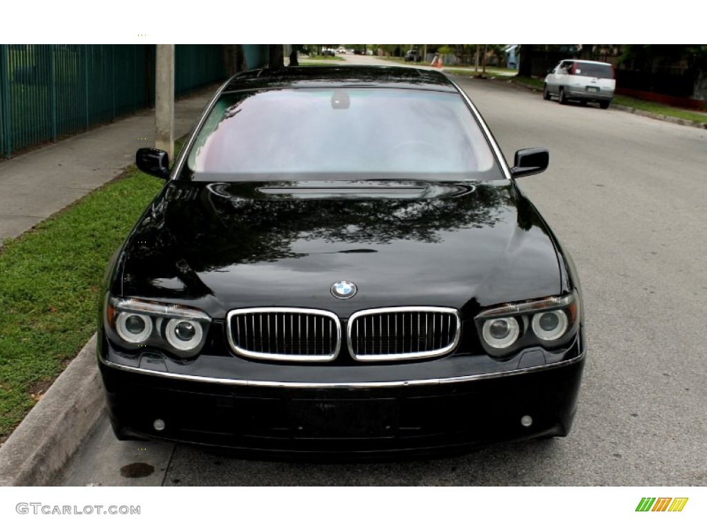 2005 7 Series 745Li Sedan - Jet Black / Black/Black photo #9