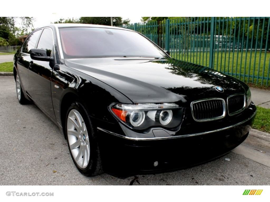 2005 7 Series 745Li Sedan - Jet Black / Black/Black photo #11
