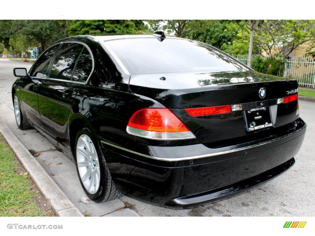 2005 7 Series 745Li Sedan - Jet Black / Black/Black photo #13