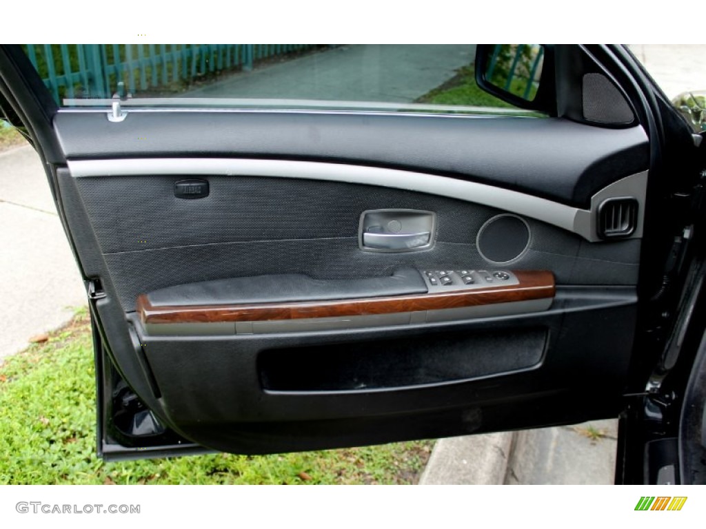 2005 7 Series 745Li Sedan - Jet Black / Black/Black photo #21