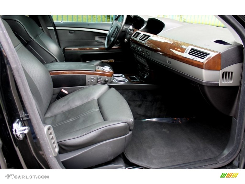 2005 7 Series 745Li Sedan - Jet Black / Black/Black photo #30