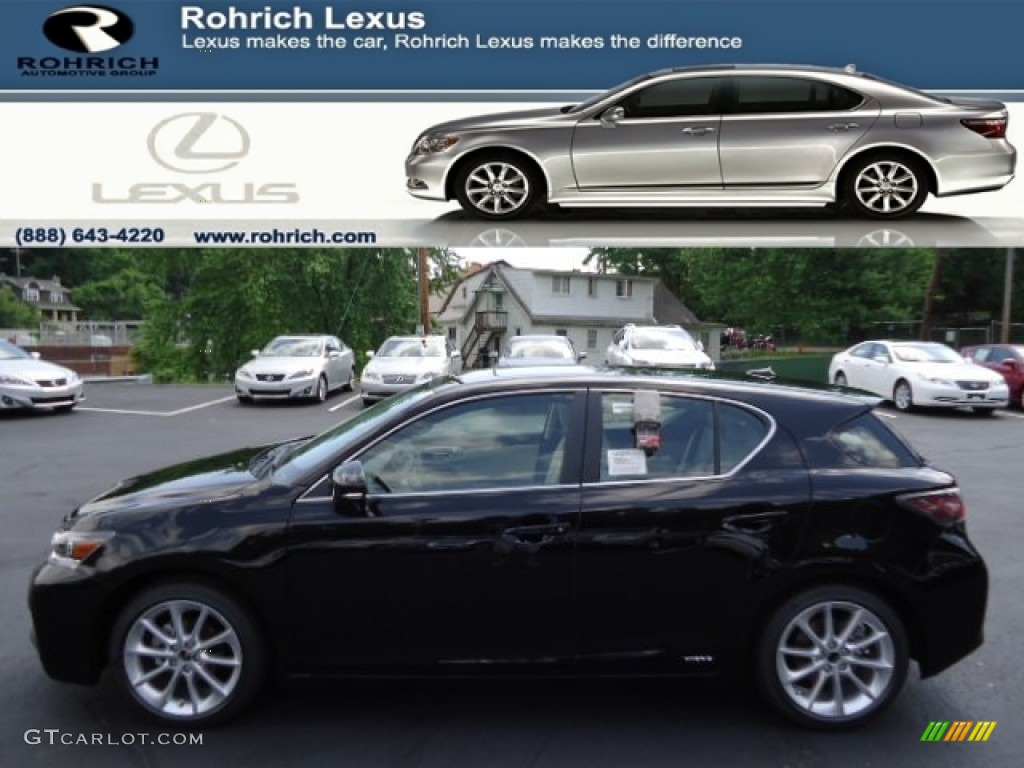 2012 CT 200h Hybrid Premium - Obsidian Black / Ecru Nuluxe photo #1