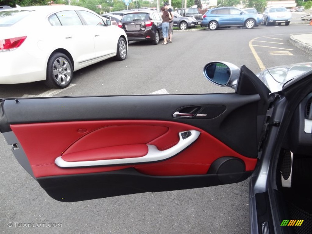 2006 BMW M3 Convertible Imola Red Door Panel Photo #65773060