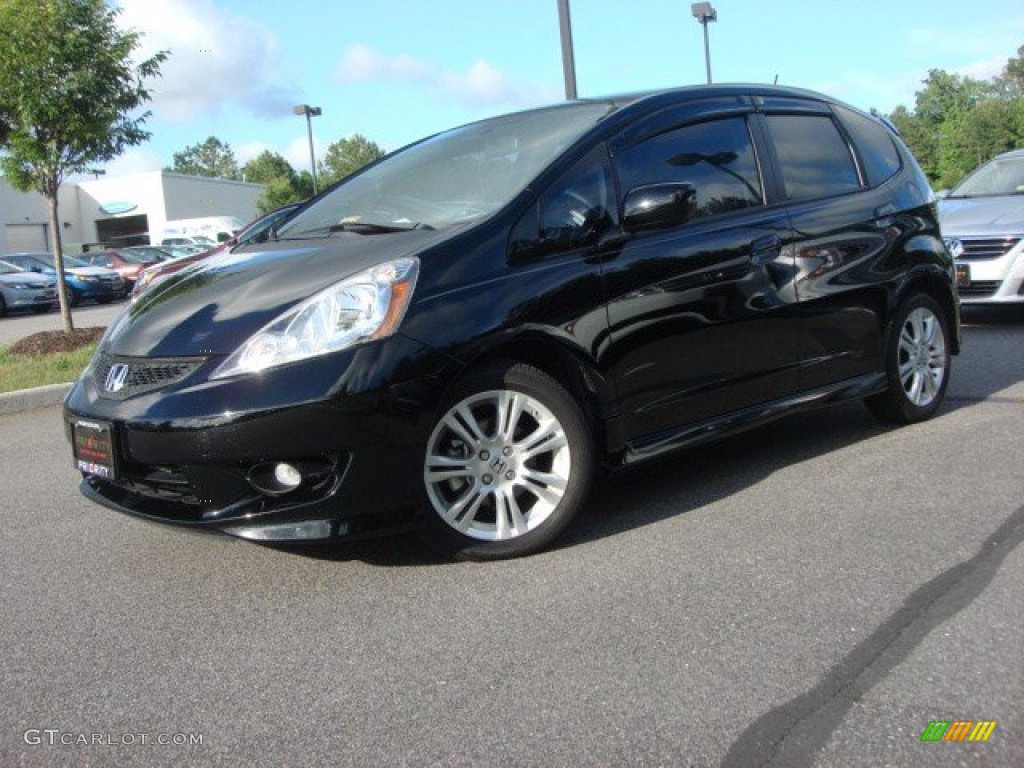 Crystal Black Pearl 2010 Honda Fit Sport Exterior Photo #65773330