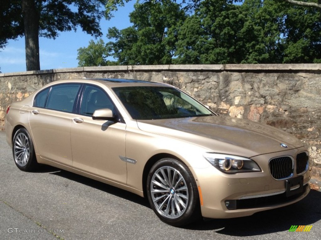 2009 7 Series 750Li Sedan - Milano Beige Metallic / Oyster/Black Nappa Leather photo #1