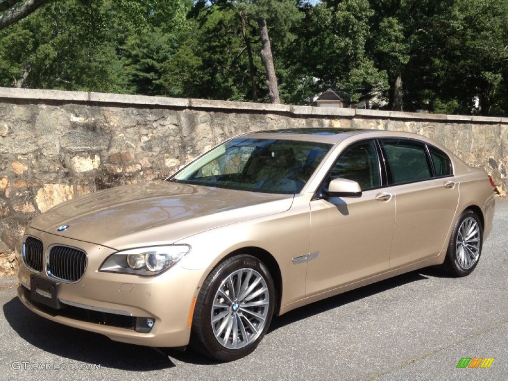 2009 7 Series 750Li Sedan - Milano Beige Metallic / Oyster/Black Nappa Leather photo #4