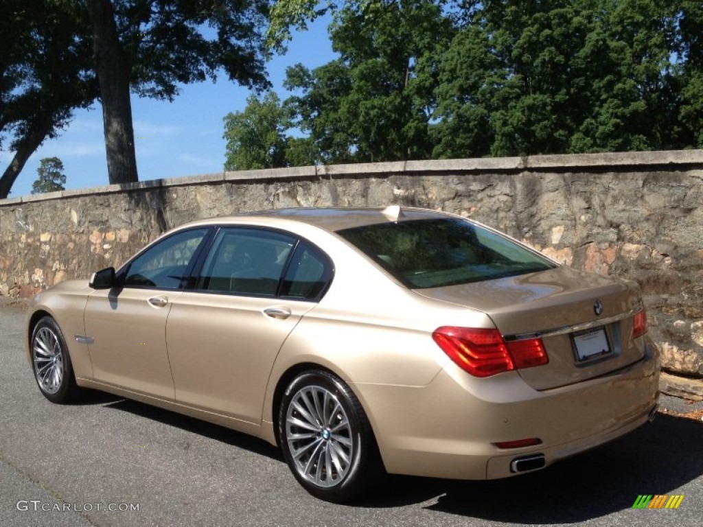 2009 7 Series 750Li Sedan - Milano Beige Metallic / Oyster/Black Nappa Leather photo #6