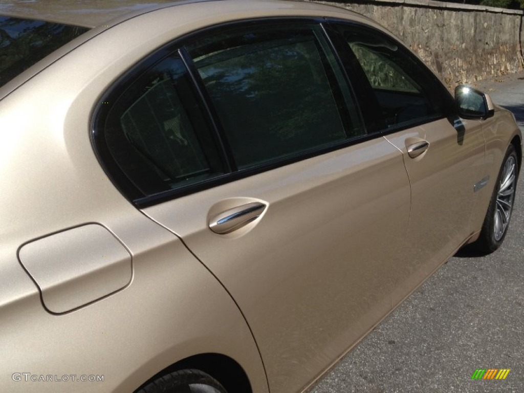 2009 7 Series 750Li Sedan - Milano Beige Metallic / Oyster/Black Nappa Leather photo #11