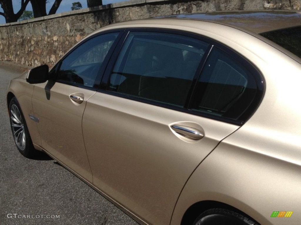 2009 7 Series 750Li Sedan - Milano Beige Metallic / Oyster/Black Nappa Leather photo #14