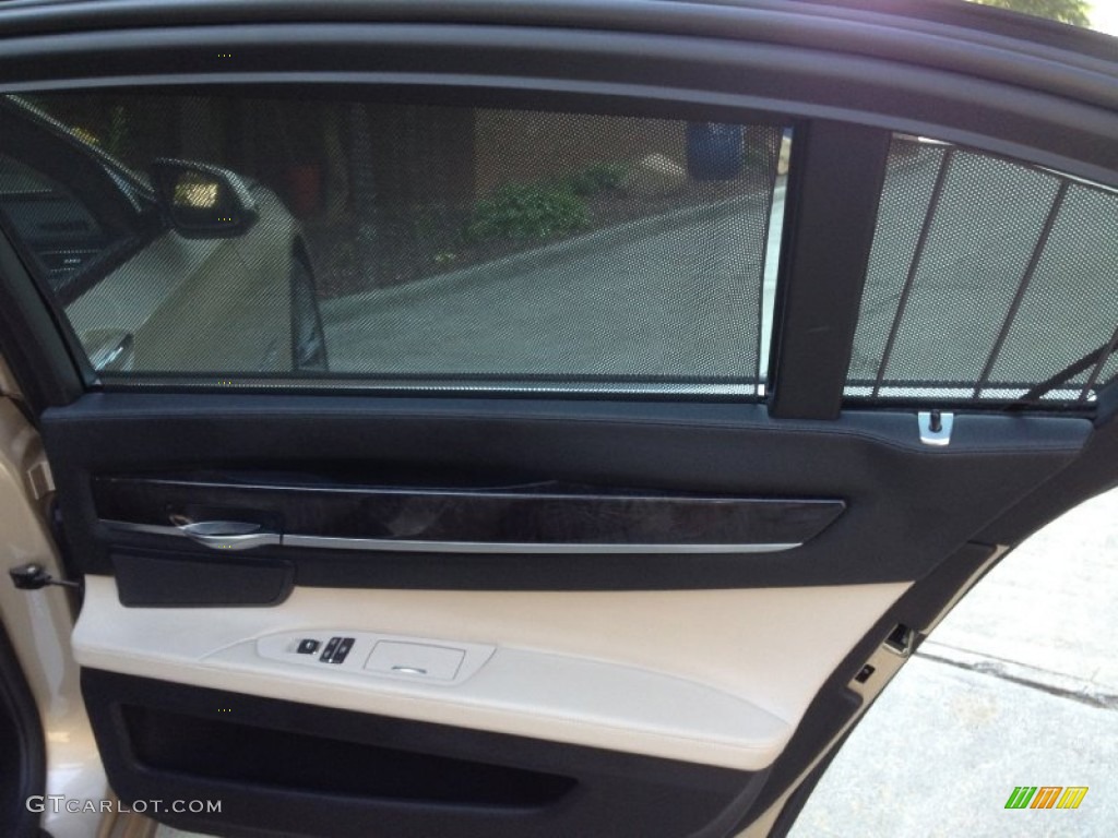 2009 7 Series 750Li Sedan - Milano Beige Metallic / Oyster/Black Nappa Leather photo #37