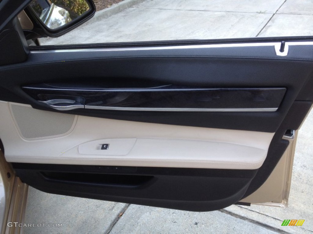 2009 7 Series 750Li Sedan - Milano Beige Metallic / Oyster/Black Nappa Leather photo #39