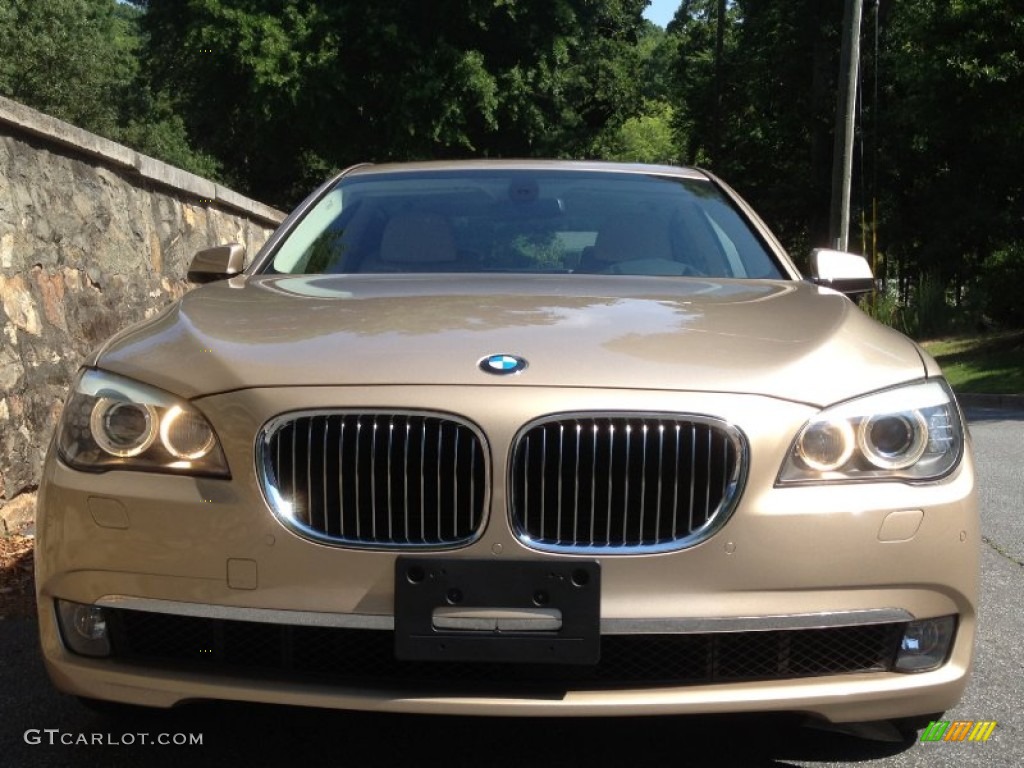 2009 7 Series 750Li Sedan - Milano Beige Metallic / Oyster/Black Nappa Leather photo #51