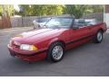 1987 Medium Cabernet Red Ford Mustang LX 5.0 Convertible  photo #3
