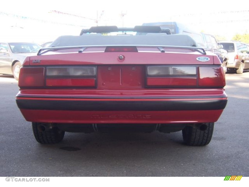 Medium Cabernet Red 1987 Ford Mustang LX 5.0 Convertible Exterior Photo #65774381