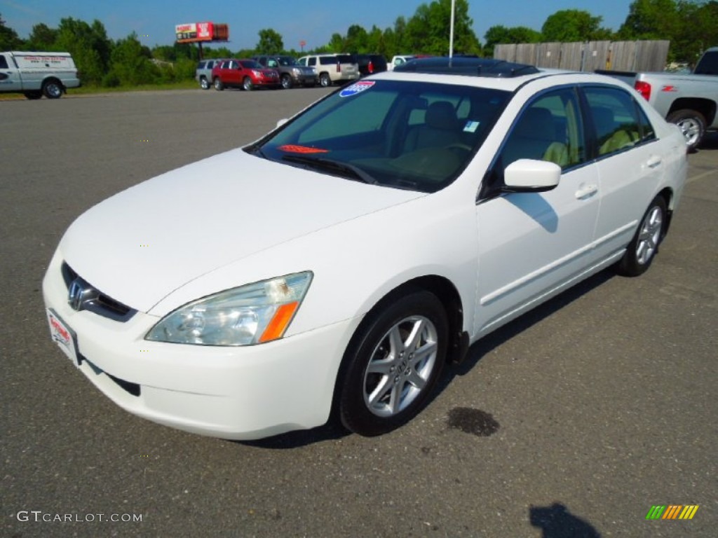 2003 Accord EX V6 Sedan - Taffeta White / Ivory photo #1