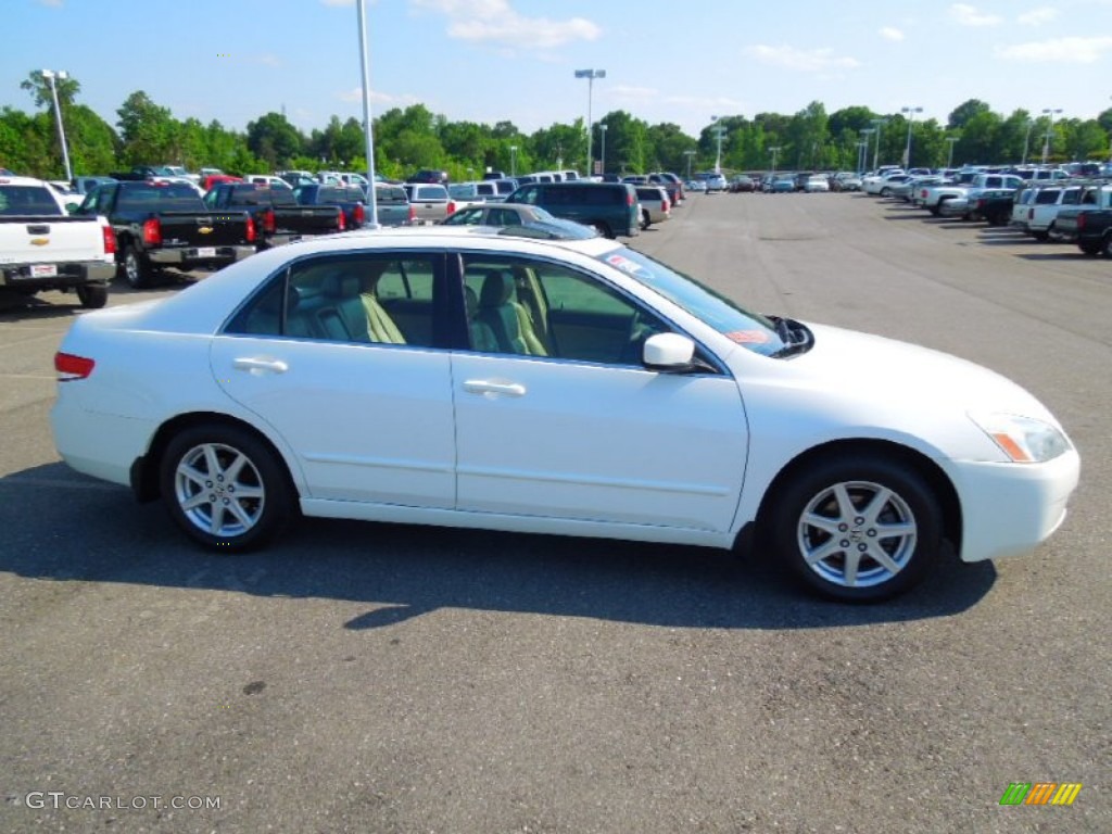 2003 Accord EX V6 Sedan - Taffeta White / Ivory photo #3
