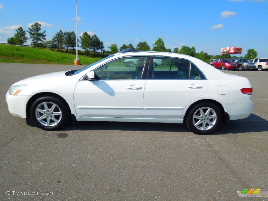 2003 Accord EX V6 Sedan - Taffeta White / Ivory photo #4