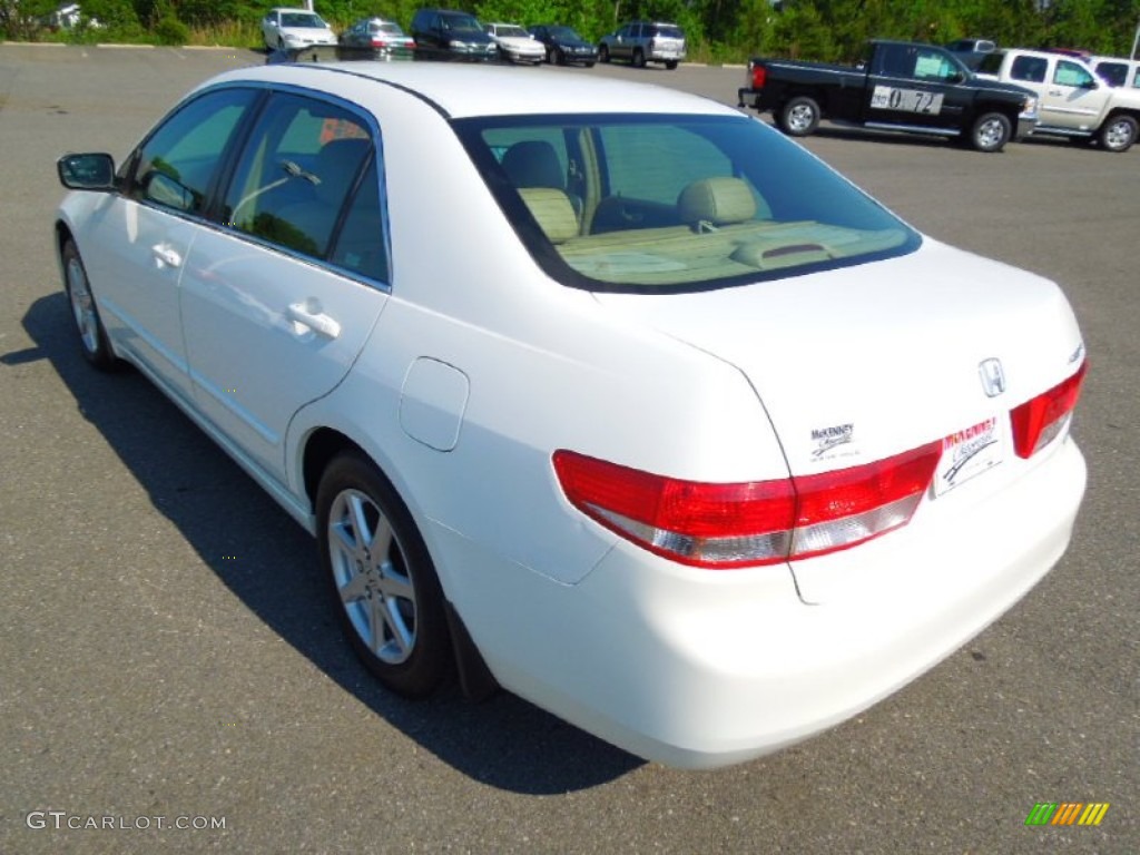 2003 Accord EX V6 Sedan - Taffeta White / Ivory photo #5