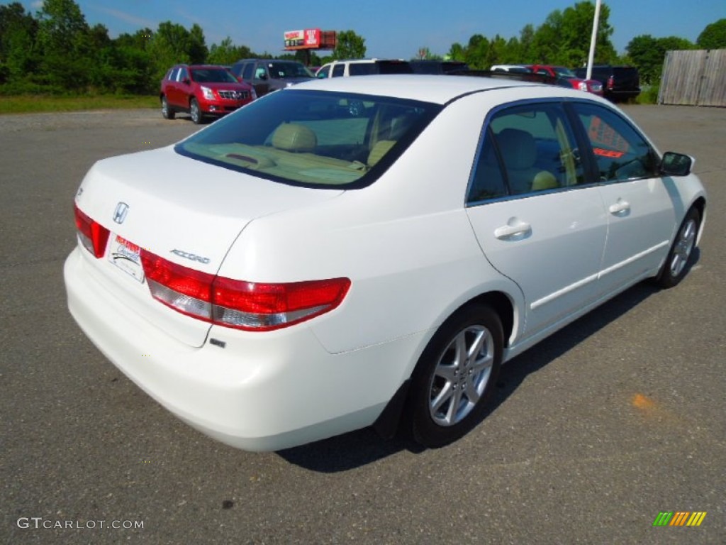 2003 Accord EX V6 Sedan - Taffeta White / Ivory photo #6