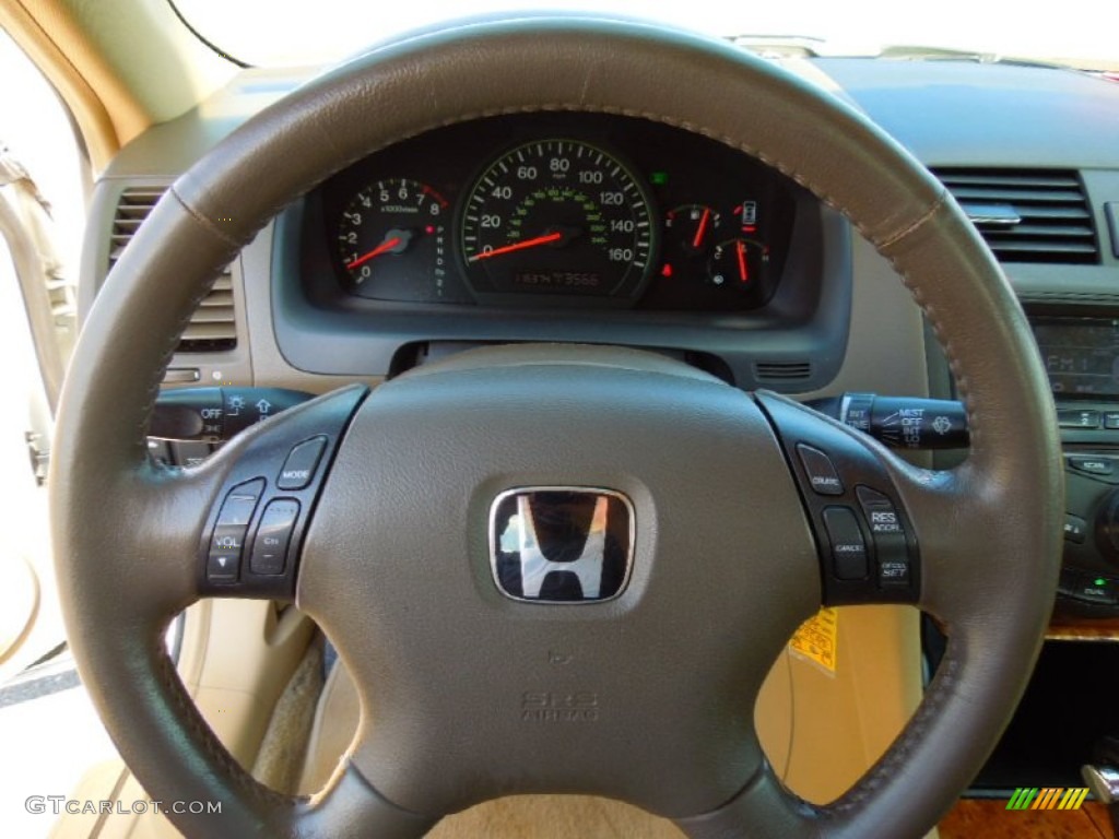 2003 Accord EX V6 Sedan - Taffeta White / Ivory photo #14