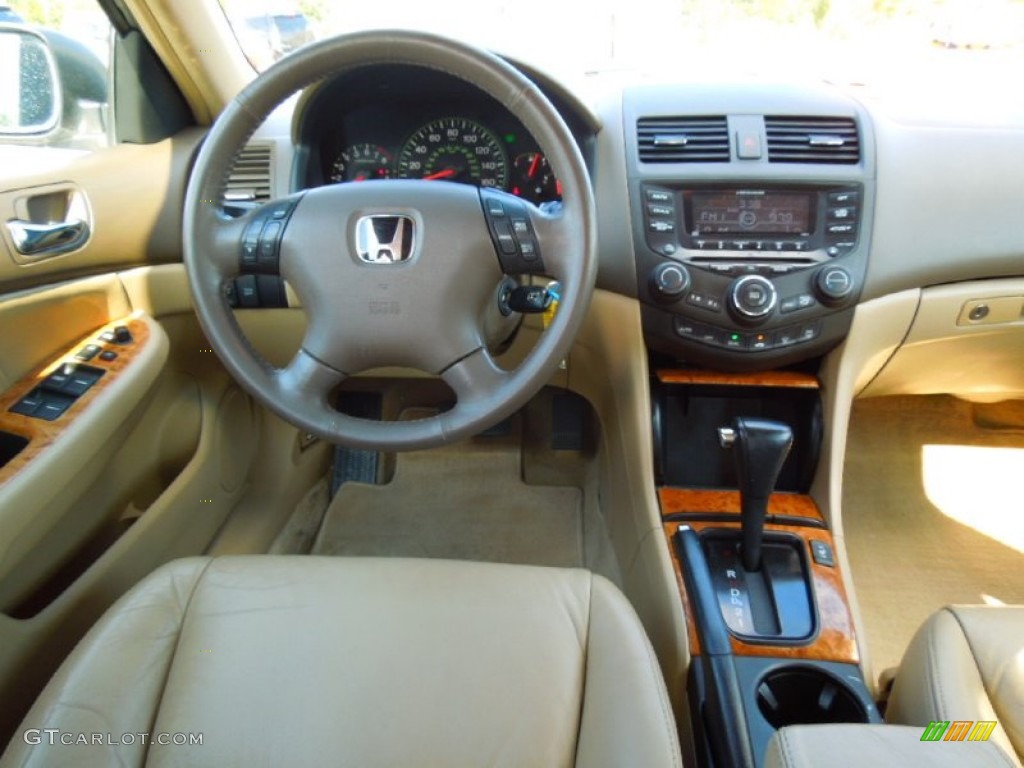 2003 Accord EX V6 Sedan - Taffeta White / Ivory photo #17