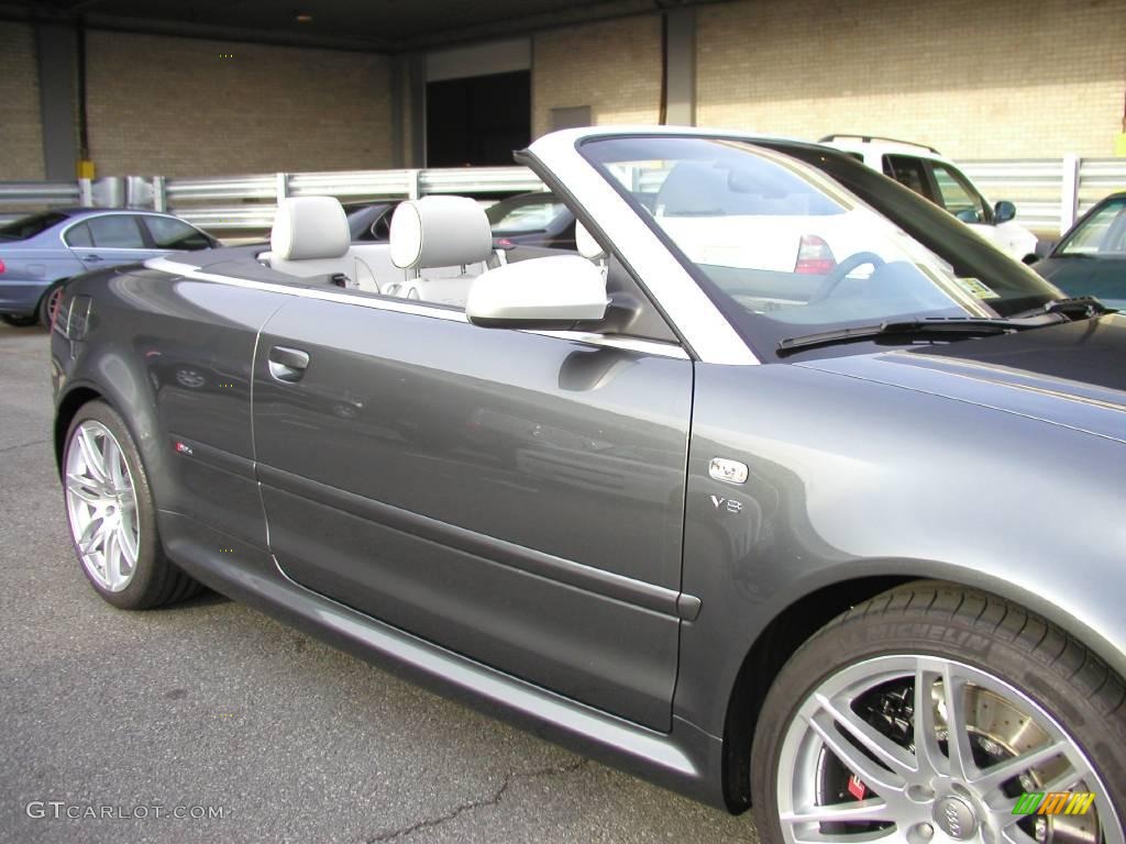 2008 RS4 4.2 quattro Convertible - Daytona Grey Pearl Effect / Silver photo #8