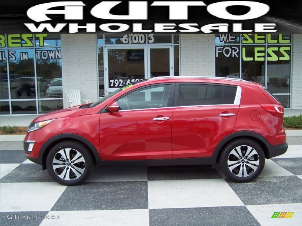 2012 Sportage EX - Signal Red / Alpine Gray photo #1