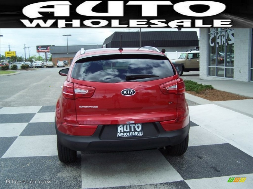 2012 Sportage EX - Signal Red / Alpine Gray photo #3