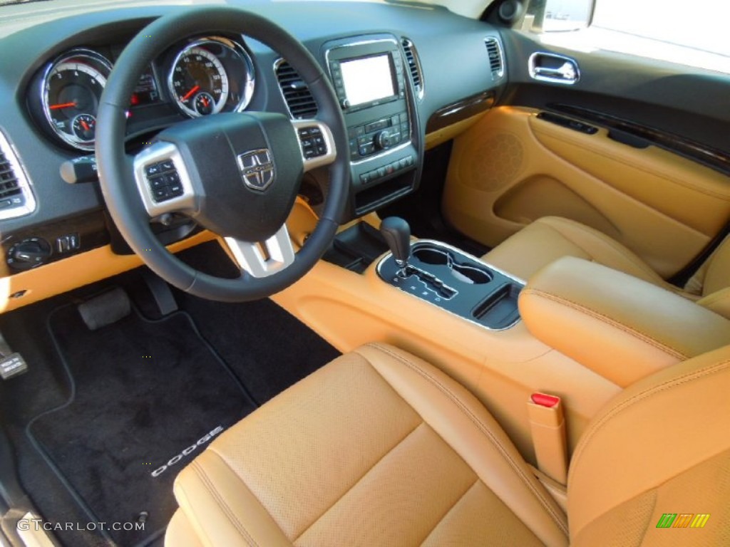 Black/Tan Interior 2011 Dodge Durango Citadel Photo #65775485