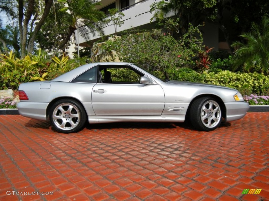 Silver Arrow Ultra Metallic 2002 Mercedes-Benz SL 500 Silver Arrow Roadster Exterior Photo #65775716