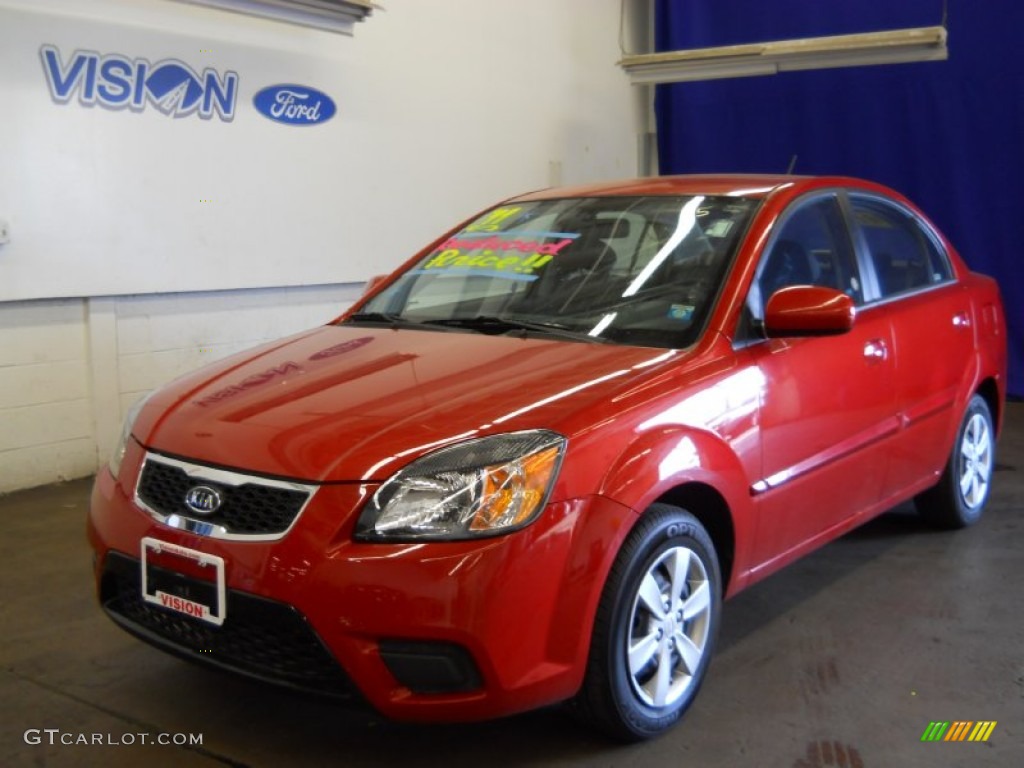 2011 Rio LX - Tropical Red / Gray photo #1