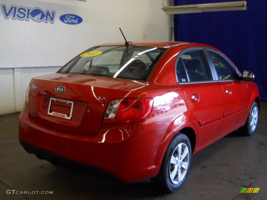 2011 Rio LX - Tropical Red / Gray photo #2