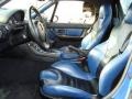 2000 BMW M Estoril Blue Interior Front Seat Photo