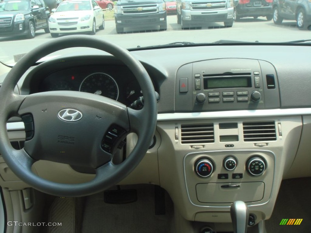 2007 Hyundai Sonata GLS Beige Dashboard Photo #65785100