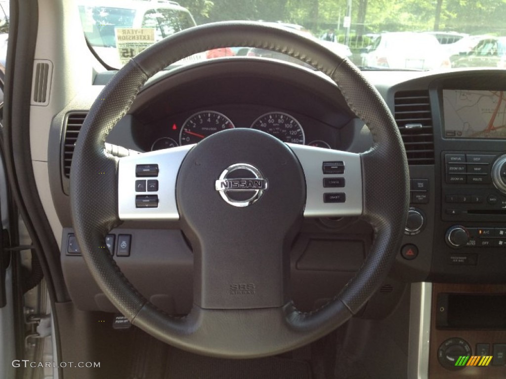 2010 Nissan Pathfinder LE 4x4 Graphite Steering Wheel Photo #65787890