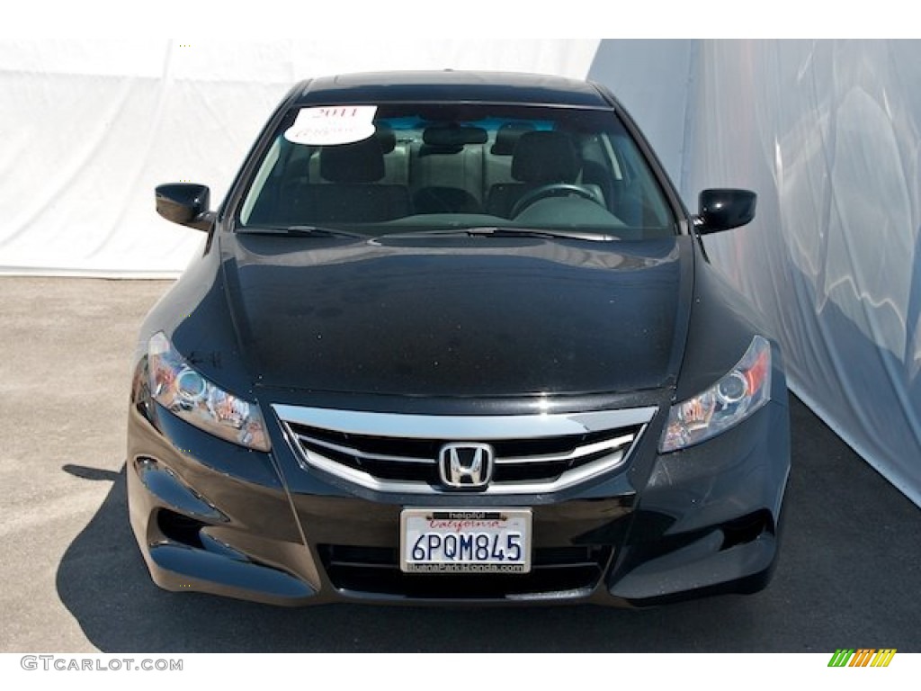 2011 Accord EX-L Coupe - Crystal Black Pearl / Black photo #7