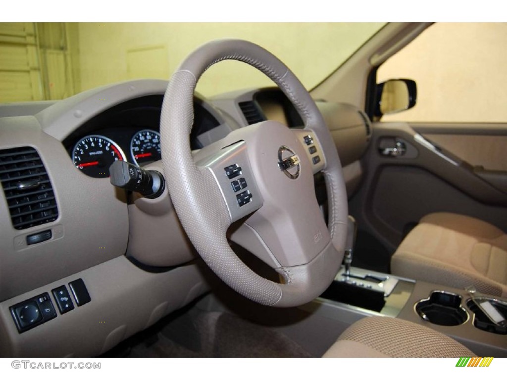 2012 Nissan Pathfinder S Cafe Latte Steering Wheel Photo #65789282
