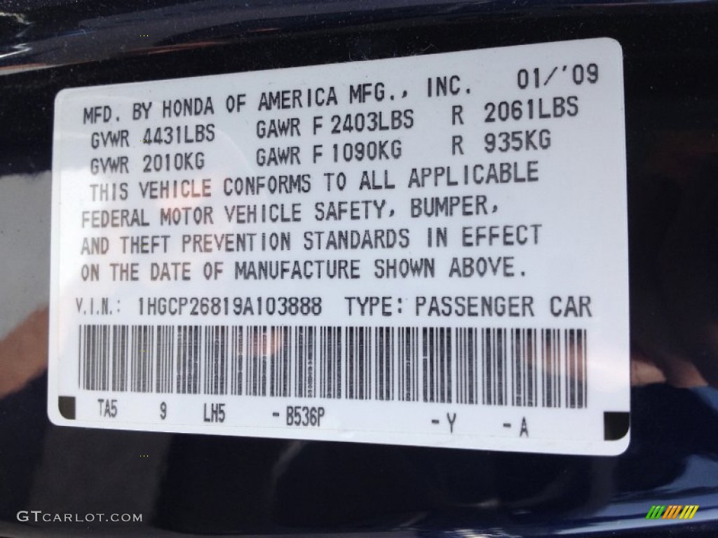 2009 Accord EX-L Sedan - Royal Blue Pearl / Gray photo #30